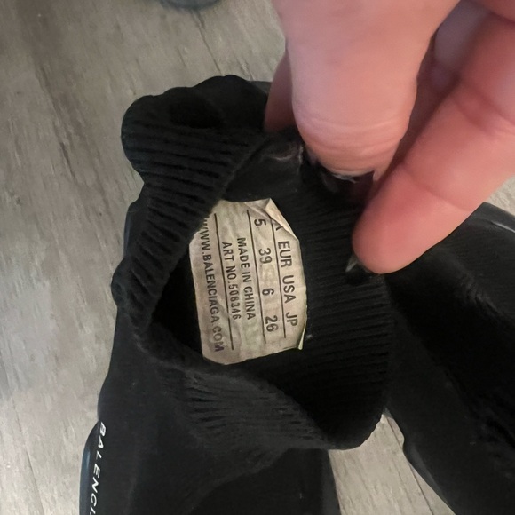 Balenciaga Black Knit High-Top Sneakers - Picture 4 of 6